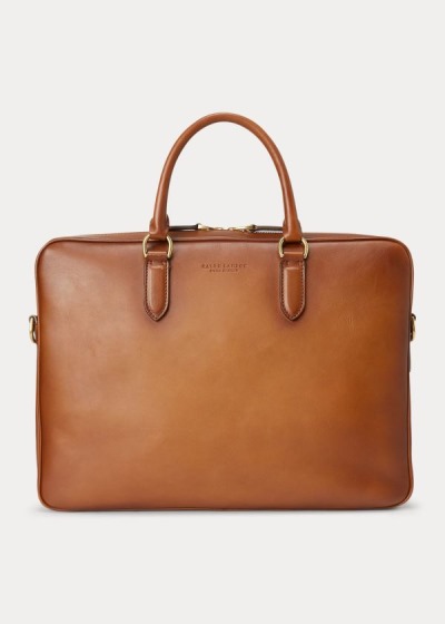 Bolsa Mensageiro Ralph Lauren Burnished Vachetta Homem 93512-PVMF